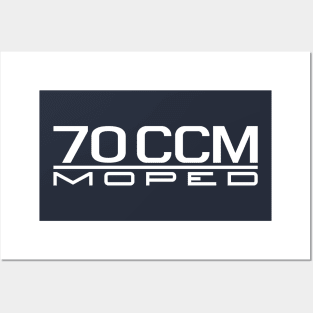 70cc moped emblem (white) Posters and Art